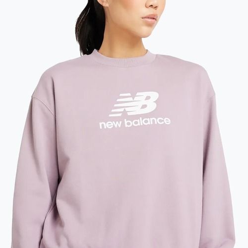 Frauen New Balance Französisch Terry Stacked icewine Sweatshirt