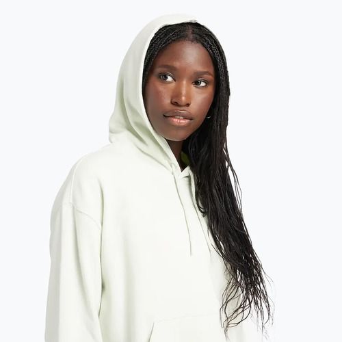 Damen New Balance French Terry Small Logo Hoodie natürlich mint