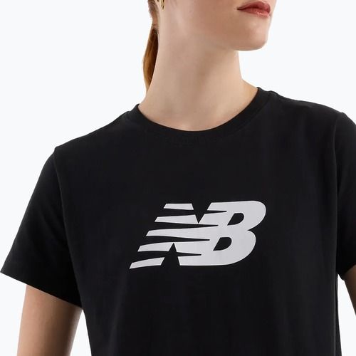Damen New Balance Jersey Logo schwarz