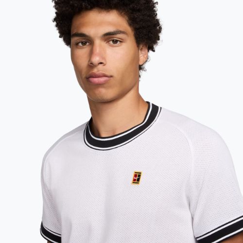Tennisshirt Herren Nike Court Heritage white/black