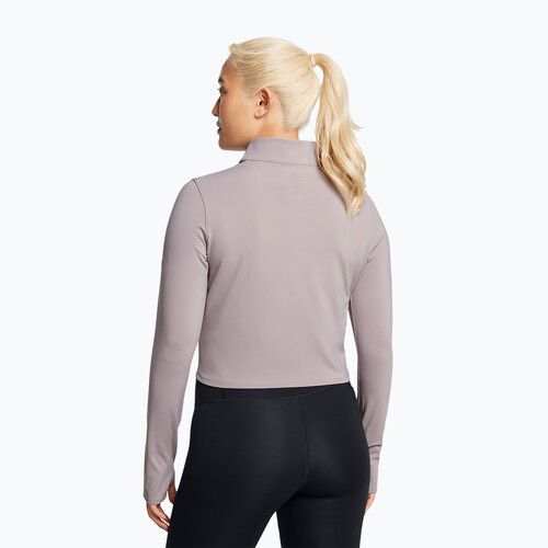 Frauen unter Armour Launch Elite Half Zip tetra grau/reflektierend laufen Longsleeve