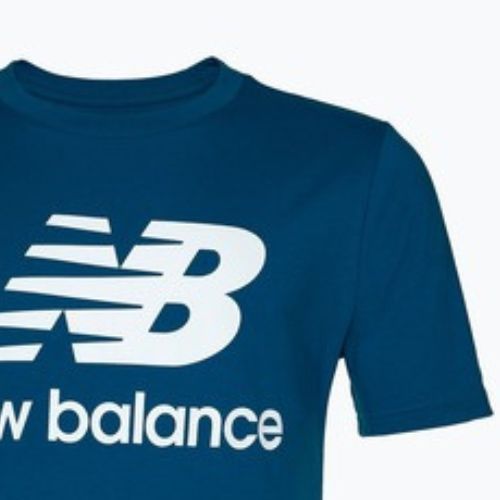 Herren New Balance Essentials Stacked Logo T-shirt blau