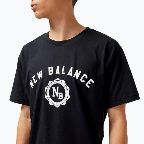 Herren New Balance Sport Saison-T-Shirt Grafik schwarz