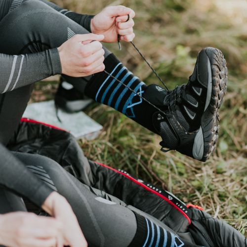 Herren-Trekkingstiefel KADVA Traver Mid WaterProof schwarz