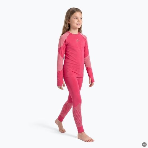 Kinder-Thermounterwäsche-Set KADVA Frosty Jrg Set nahtlos rosa