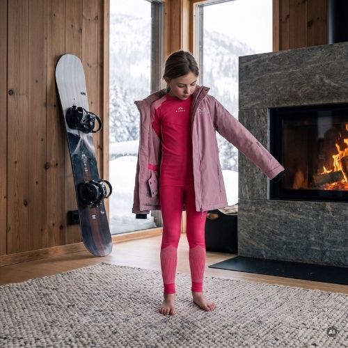 Kinder-Thermounterwäsche-Set KADVA Frosty Jrg Set nahtlos rosa