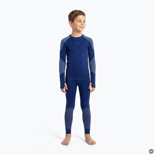 Kinder-Thermounterwäsche-Set KADVA Frosty Jrb Set nahtlos in Marineblau