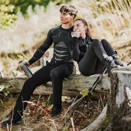 Herren Thermounterwäsche-Set KADVA Streif Set nahtlos schwarz