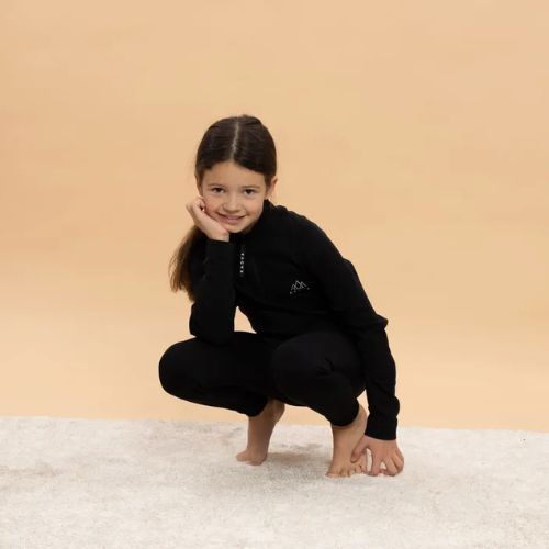 Kinder-Thermounterwäsche-Set KADVA Tyros Set Jr nahtlos schwarz