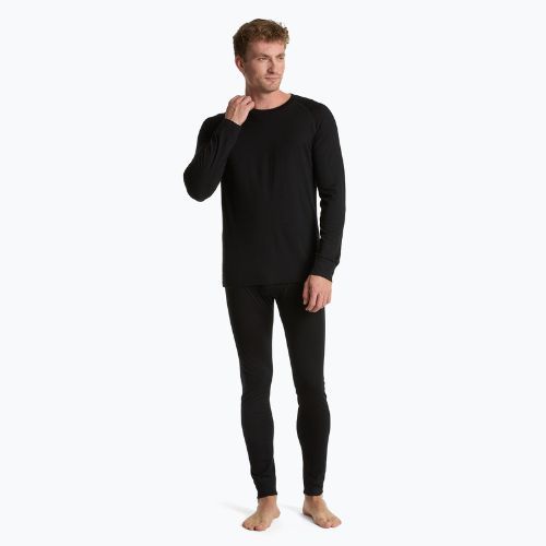 WOOLCANO Merino Herren Thermo-Unterwäsche-Set SET0540 schwarz