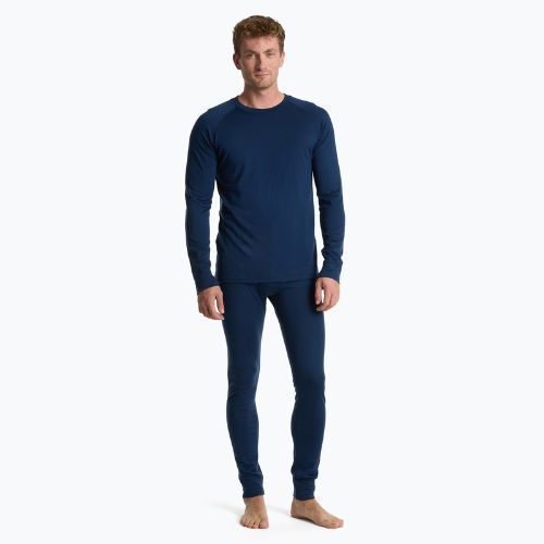 WOOLCANO Merino Herren Thermowäsche Set SET0540 marineblau