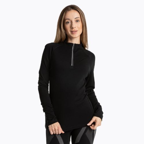 Damen Thermo-Sweatshirt WOOLCANO Merino TOP0545 schwarz