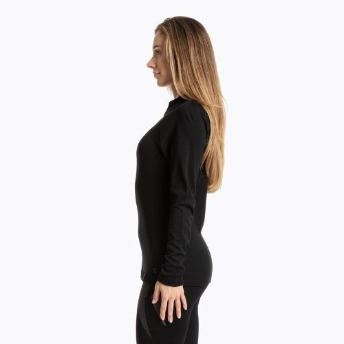 Damen Thermo-Sweatshirt WOOLCANO Merino TOP0545 schwarz