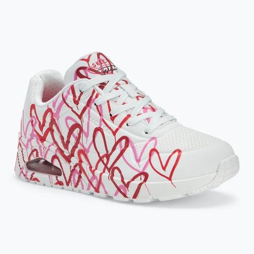 SKECHERS Damen Schuhe JGoldcrown Uno Spread The Love weiß/rot/rosa