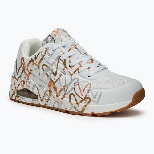 Schuhe Damen SKECHERS Uno Metallic Love white/multicolor metallic
