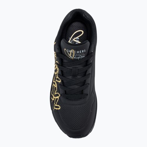 Schuhe Damen SKECHERS JGoldcrown Uno Golden Heart black/multicolor metallic