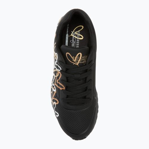 SKECHERS JGoldcrown Uno Lite Metallic Love schwarz/gold Kinderschuhe