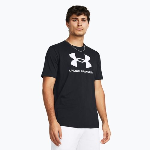 Herren Under Armour Sportstyle Logo Update T-shirt schwarz/weiss