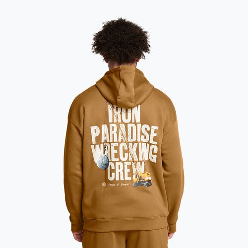 Hoodie Herren Under Armour Project Rock Icon Fleece Hoodie yellow ochre/silt