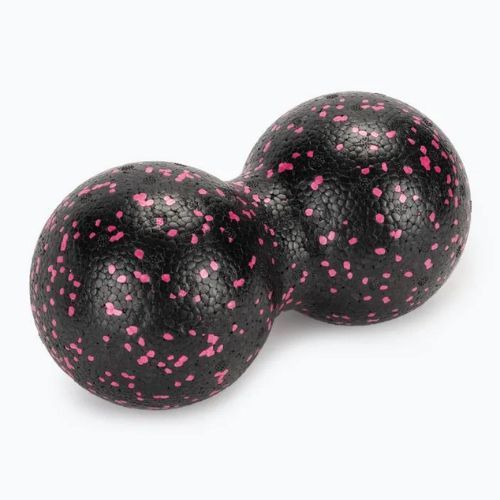 XTREXO TRX-MSP012 Doppelmassageball 12 cm schwarz/rosa
