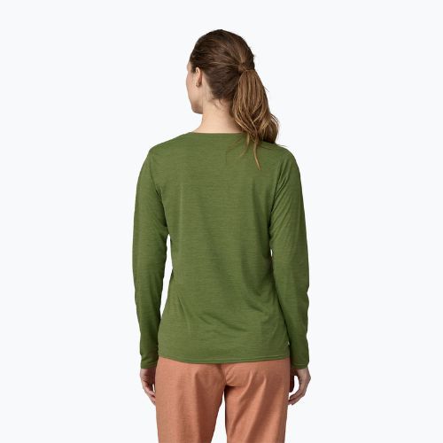 Damen Patagonia Cap Cool Daily Graphic Shirt 73 text logo/terrain green x-dye Longsleeve