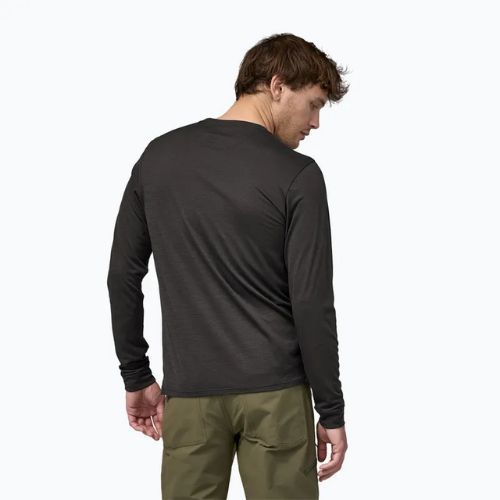 Herren Patagonia Cap Cool Merino Blend Longsleeve schwarz