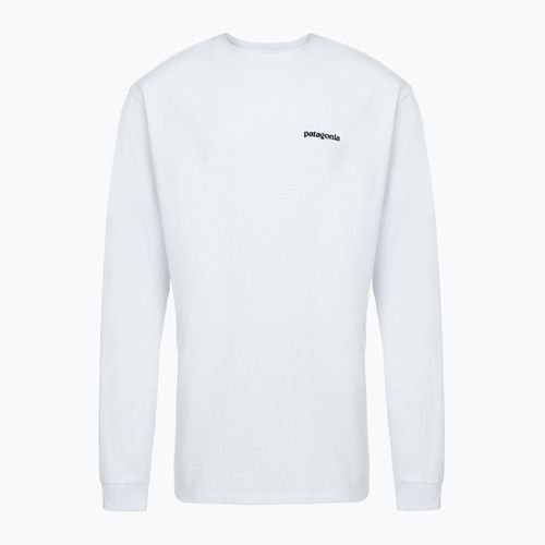 Herren Patagonia P-6 Logo Responsibili Longsleeve weiß