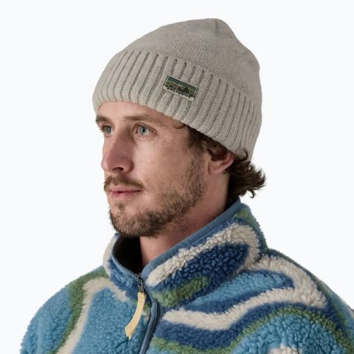 Patagonia Wintermütze Brodeo Beanie og legacy label/crisp grey