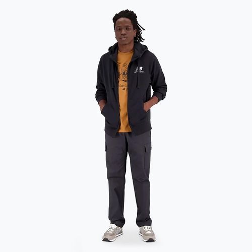 Herren New Balance Essentials Stacked Logo French Terry Sweatshirt schwarz