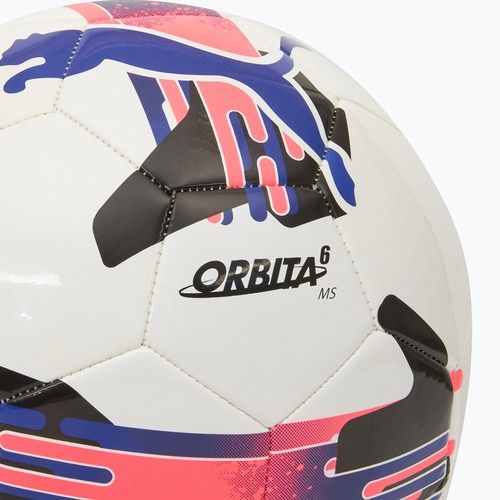 Fußball PUMA Orbita 6 MS puma white/lapis lazuli/sunset glow Größe 4
