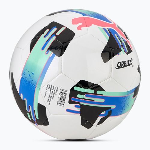 Fußball PUMA Orbita 6 MS puma white/bluemazing/electric peppermint Größe 5
