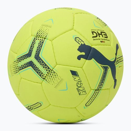 PUMA Nova Match Pro sprudelnder Apfel/graue Skier Handball Größe 3