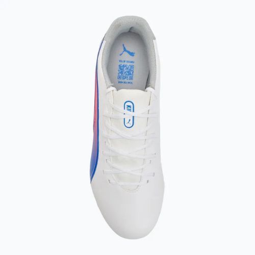 PUMA King Match FG/AG Fußballschuhe puma weiß/bluemazing/flat light grey/sunset glow