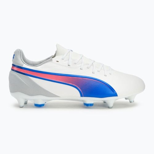 PUMA King Match MxSG Herren-Fußballschuhe puma weiß/bluemazing/flat light grey/sunset glow