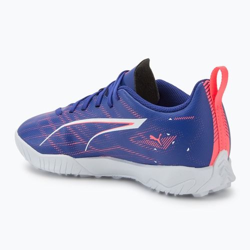 PUMA Ultra 5 Play TT Jr Kinder Fußballschuhe Lapislazuli/Puma Weiß/Sunset Glow