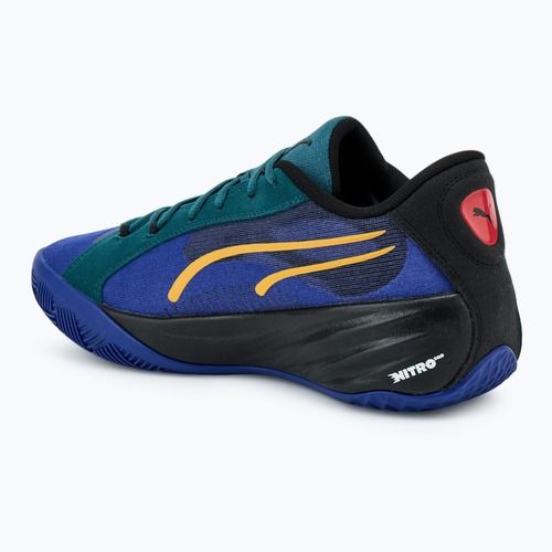 Basketballschuhe Herren PUMA All-Pro Nitro Crowd Craze lapis lazuli/cold green/puma black