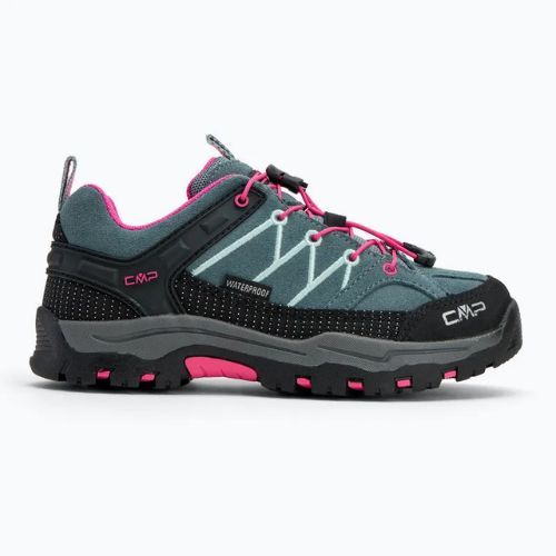 CMP Kinder-Trekking-Stiefel Rigel Low Wp mineral grün / lila fluo