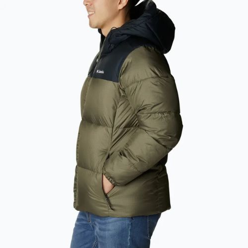 Columbia Puffect II Hooded Stein grün/ schwarz Herren Daunenjacke