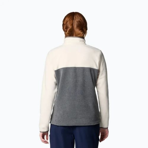 Damen Sweatshirt Hoodie Pullover Columbia Benton Springs 1/2 Snap city grey heather / chelk