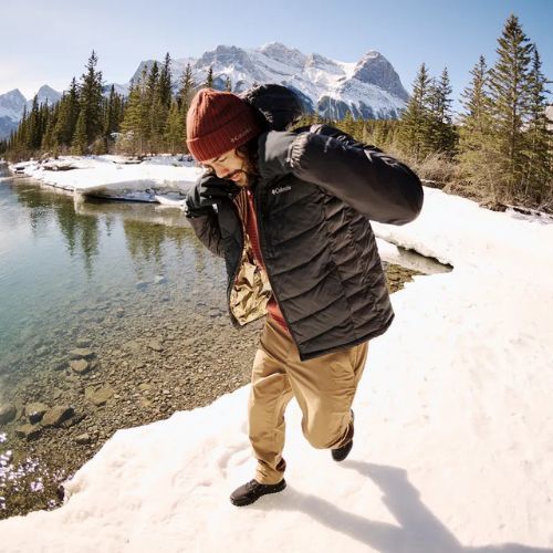 Columbia Labyrinth Loop II Herren Daunenjacke mit Kapuze schwarz