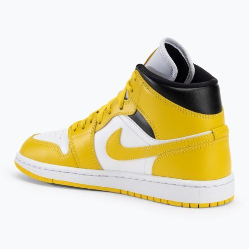 Nike Air Jordan 1 Mid Frauen Schuhe weiß/schwarz/vivid sulfur