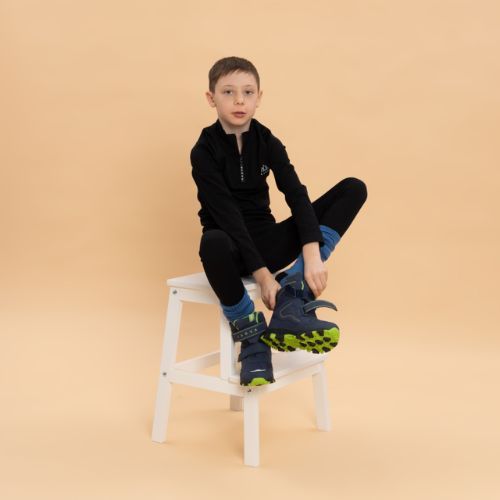Kinder-Winterstiefel KADVA Snowey Mid WaterProof marineblau/grün