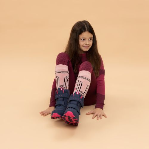 Kinder-Winterstiefel KADVA Snowey Mid WaterProof marine/fuchsia