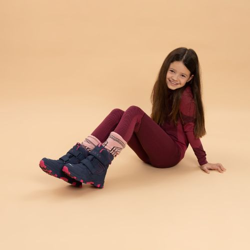 Kinder-Winterstiefel KADVA Snowey Mid WaterProof marine/fuchsia