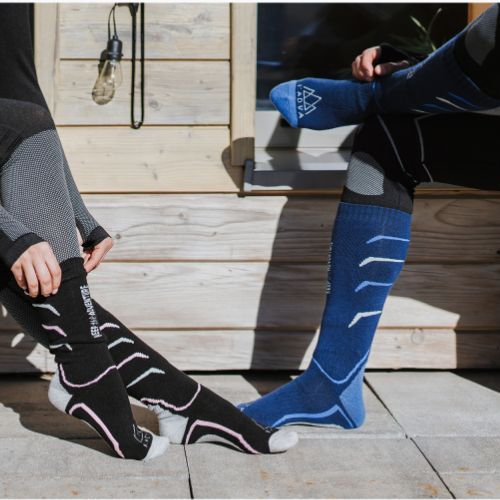 Skisocken KADVA Woolan marineblau