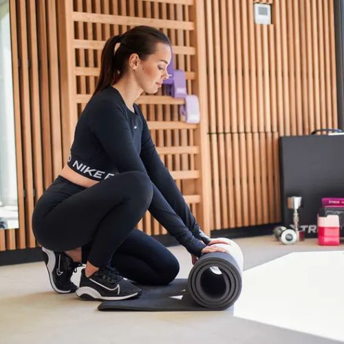 Fitnessmatte TREXO TXO-B4Z002-CH 10 mm Dunkelgrau