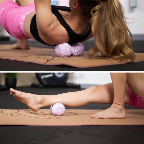 Doppel-Massageball TREXO TXO-B4Z075-VT Lila