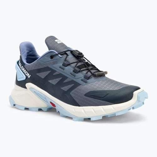 Salomon Supercross 4 Damen Laufschuhe grisaille/weiss/kaschmir blau