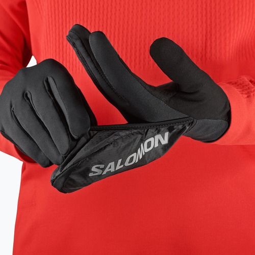 Salomon Fast Wing Winter tiefschwarze Laufhandschuhe