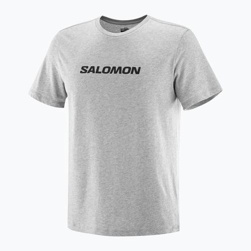 Herren Salomon Logo Performance T-Shirt heidegrau